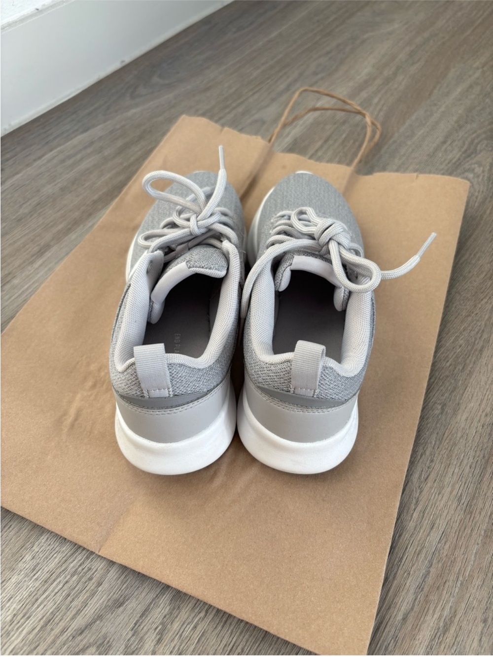 Adidas Women Gray Sneakers with White Stripes - Picture 4 of 5